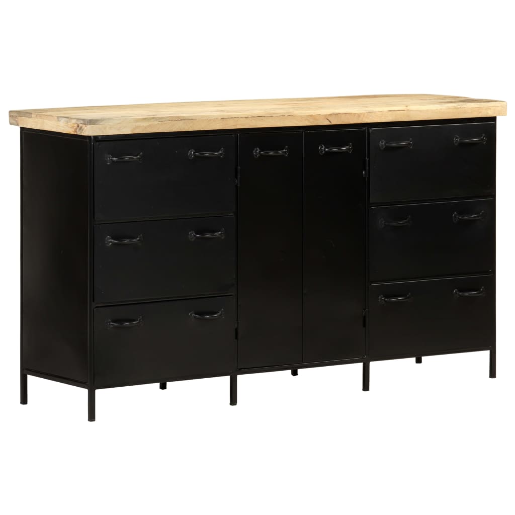Dressoir 140X38X76 Cm Ruw Mangohout Multikleur