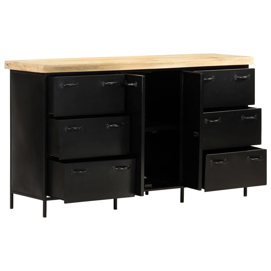 Dressoir 140X38X76 Cm Ruw Mangohout Multikleur