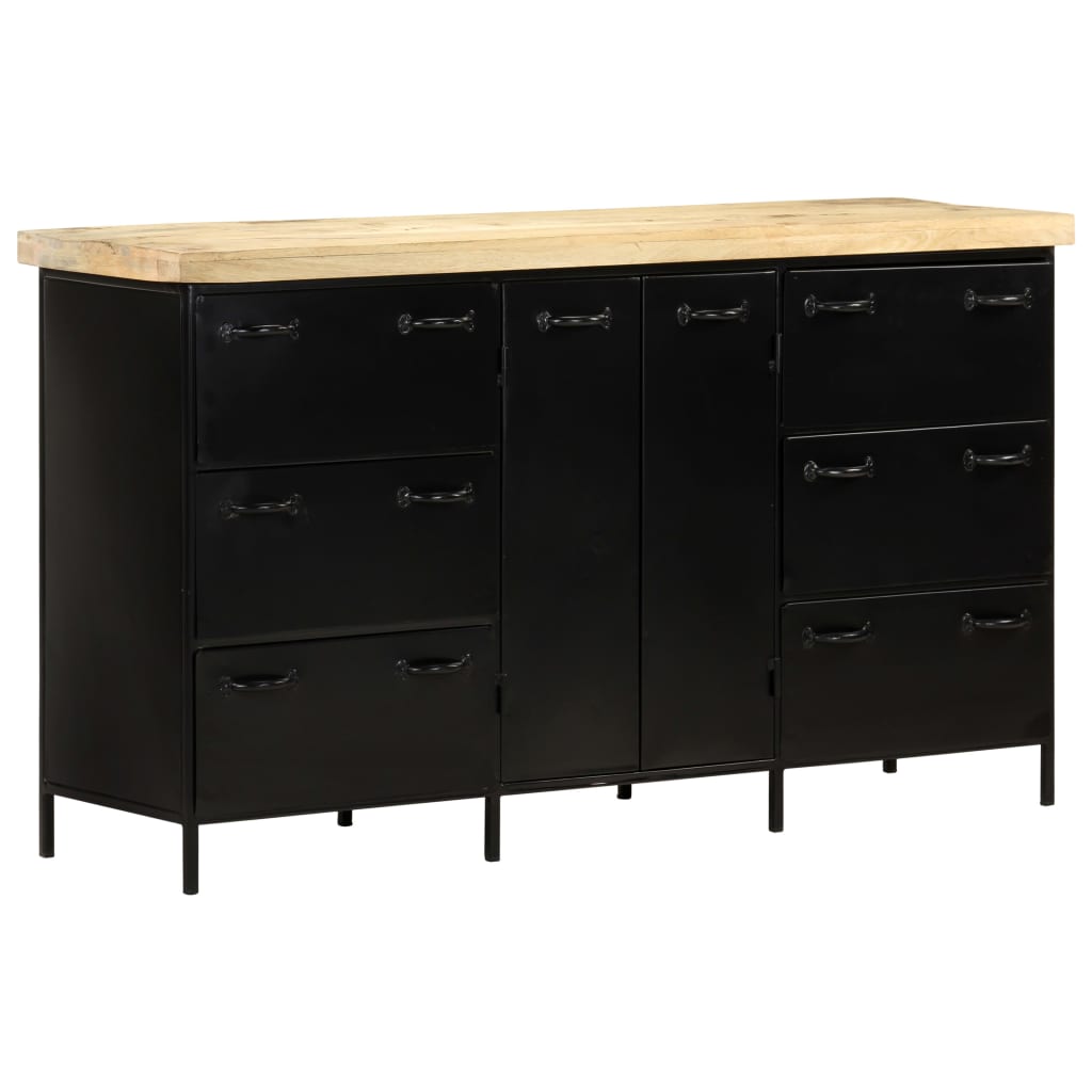 Dressoir 140X38X76 Cm Ruw Mangohout Multikleur
