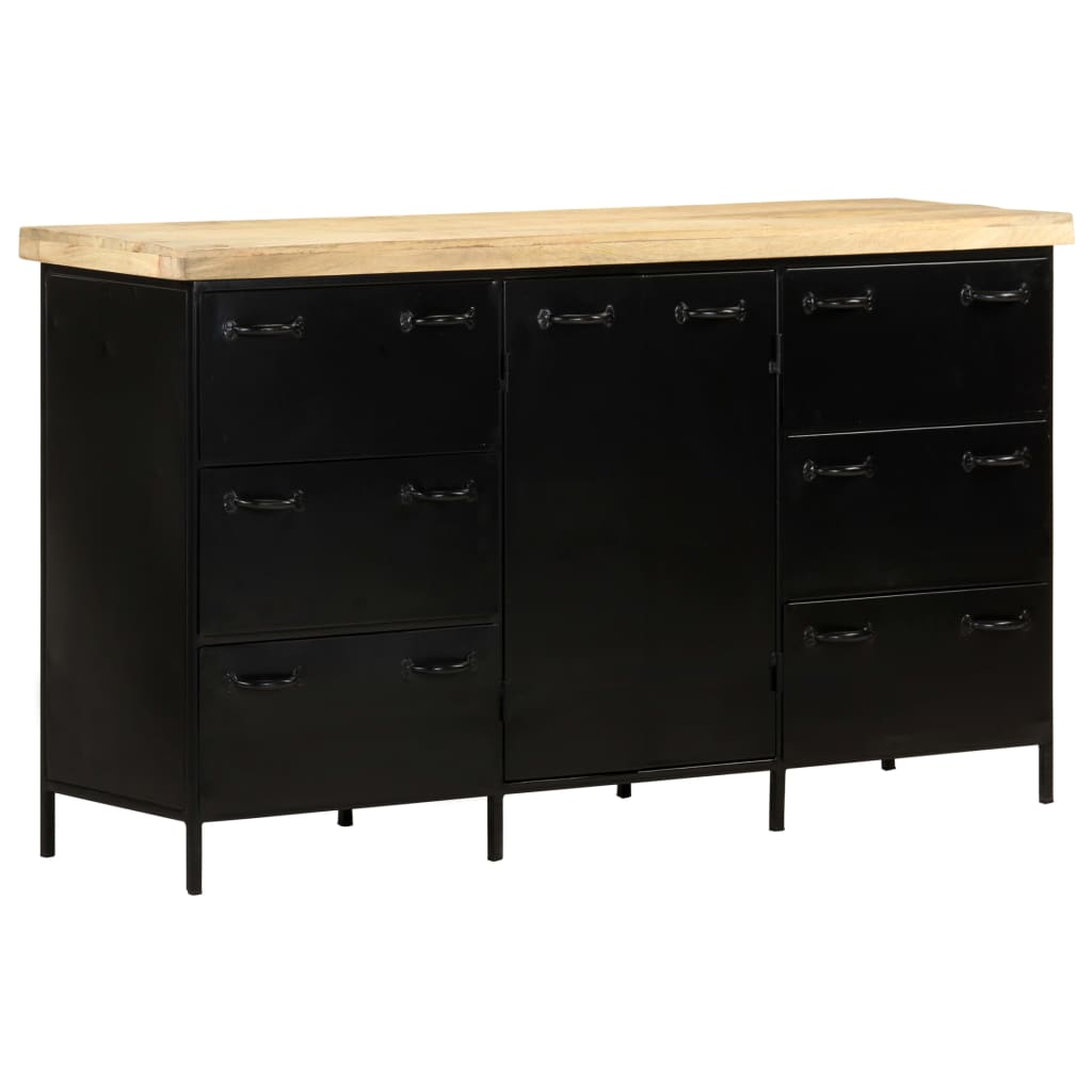 Dressoir 140X38X76 Cm Ruw Mangohout Multikleur