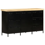 Dressoir 140X38X76 Cm Ruw Mangohout Multikleur