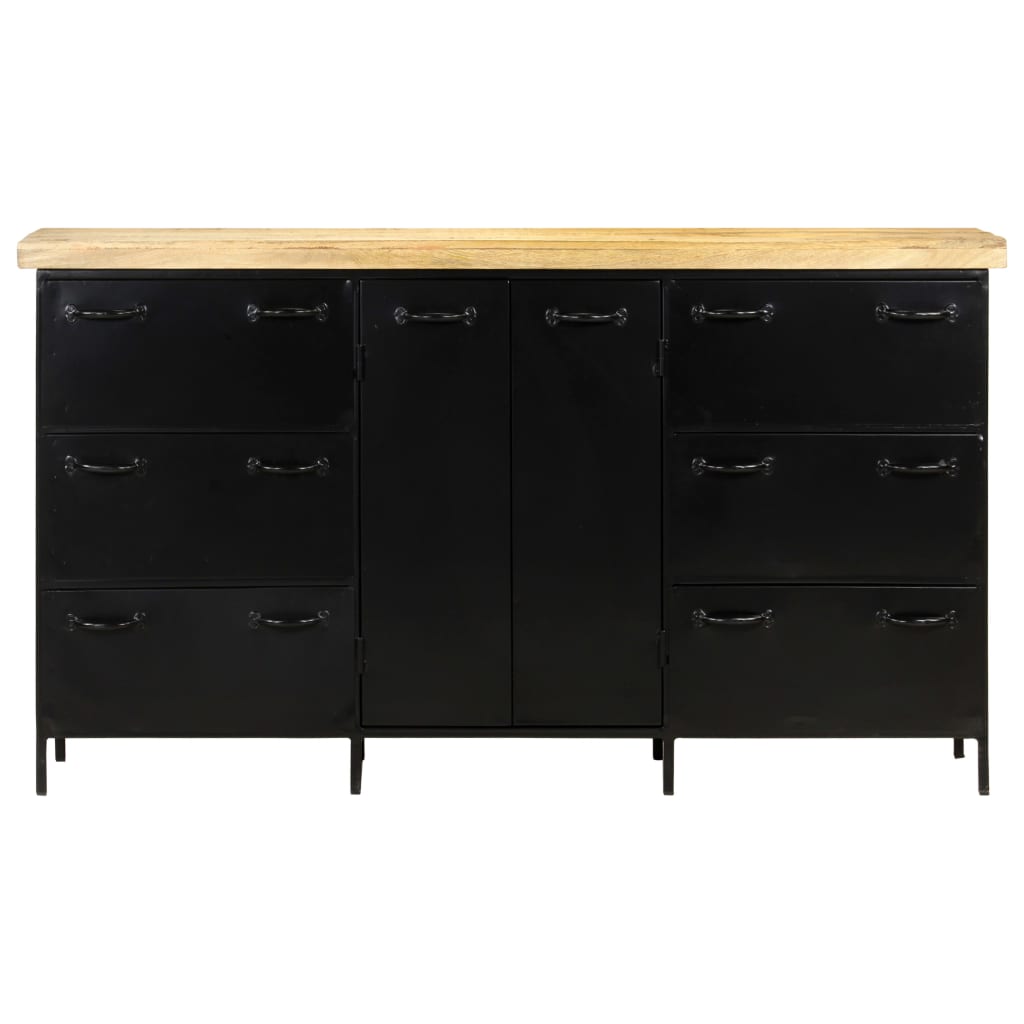 Dressoir 140X38X76 Cm Ruw Mangohout Multikleur