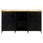 Dressoir 140X38X76 Cm Ruw Mangohout Multikleur
