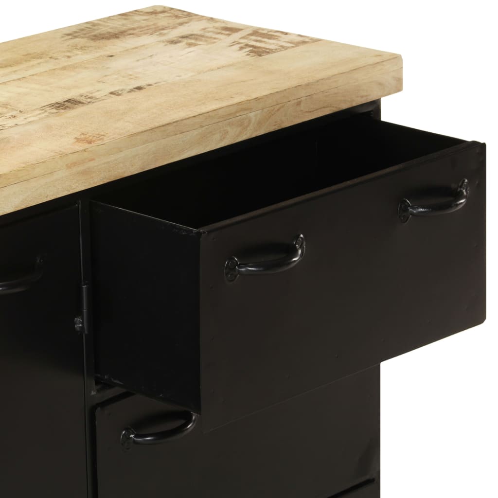 Dressoir 140X38X76 Cm Ruw Mangohout Multikleur