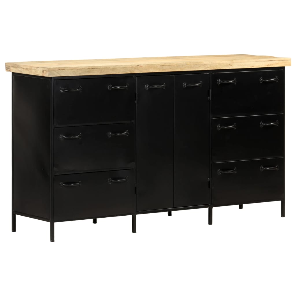 Dressoir 140X38X76 Cm Ruw Mangohout Multikleur