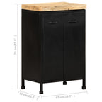 Dressoir 47X35X76 Cm Ruw Mangohout Multikleur