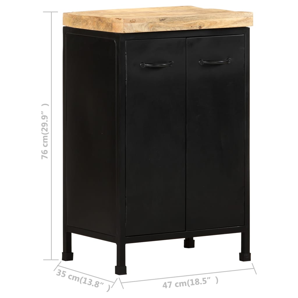 Dressoir 47X35X76 Cm Ruw Mangohout Multikleur