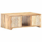 Salontafel 90X50X35 Cm Massief Mangohout