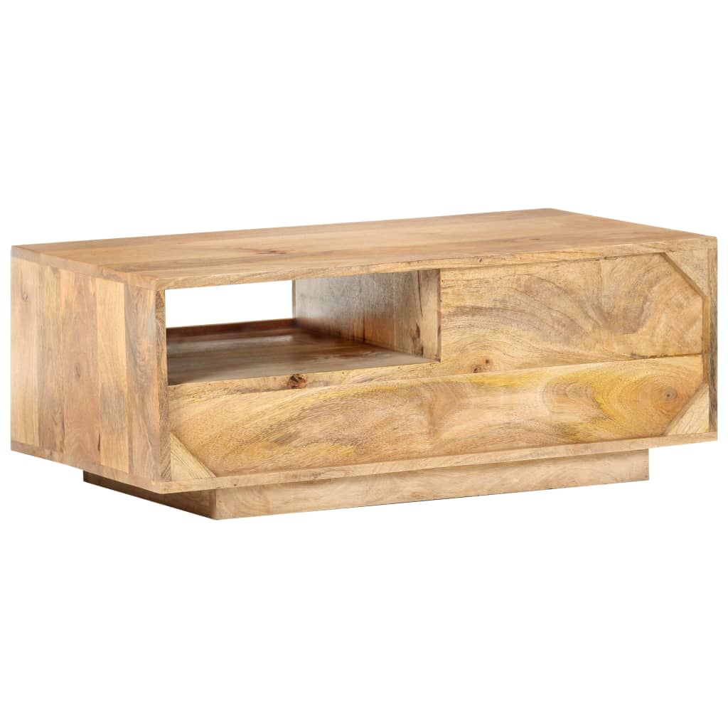 Salontafel 90X50X35 Cm Massief Mangohout Wijnrood