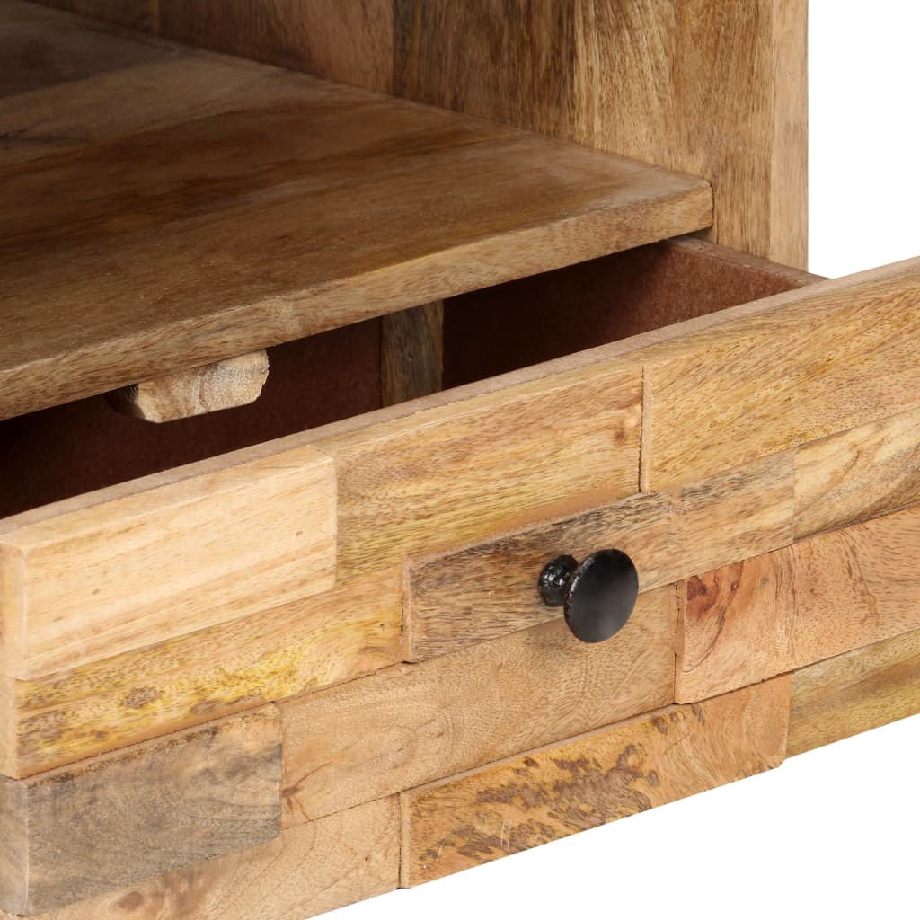 Salontafel 90X50X35 Cm Massief Mangohout Wijnrood