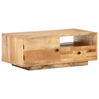 Salontafel 90X50X35 Cm Massief Mangohout Wijnrood