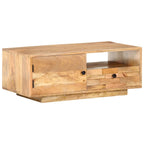 Salontafel 90X50X35 Cm Massief Mangohout Wijnrood