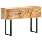 Dressoir 116X35X75 Cm Massief Mangohout Donkergrijs