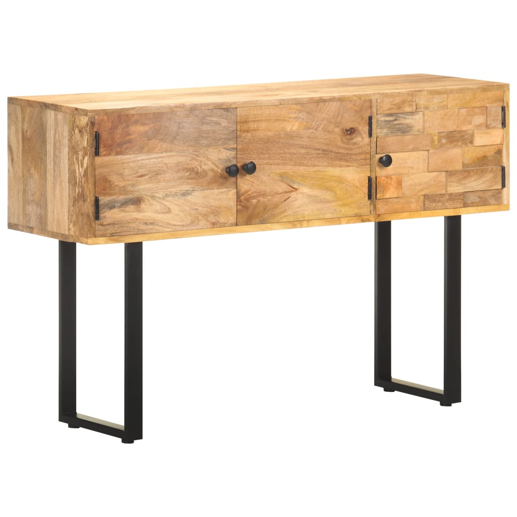 Dressoir 116X35X75 Cm Massief Mangohout Donkergrijs