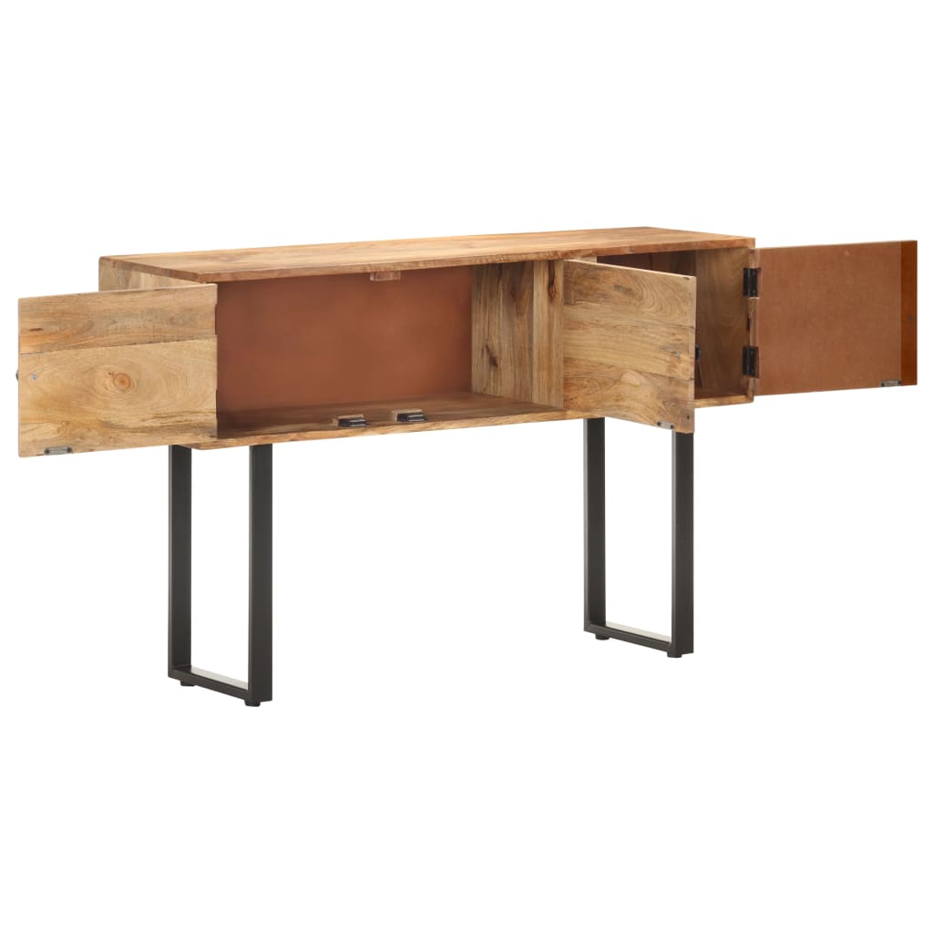 Dressoir 116X35X75 Cm Massief Mangohout Donkergrijs
