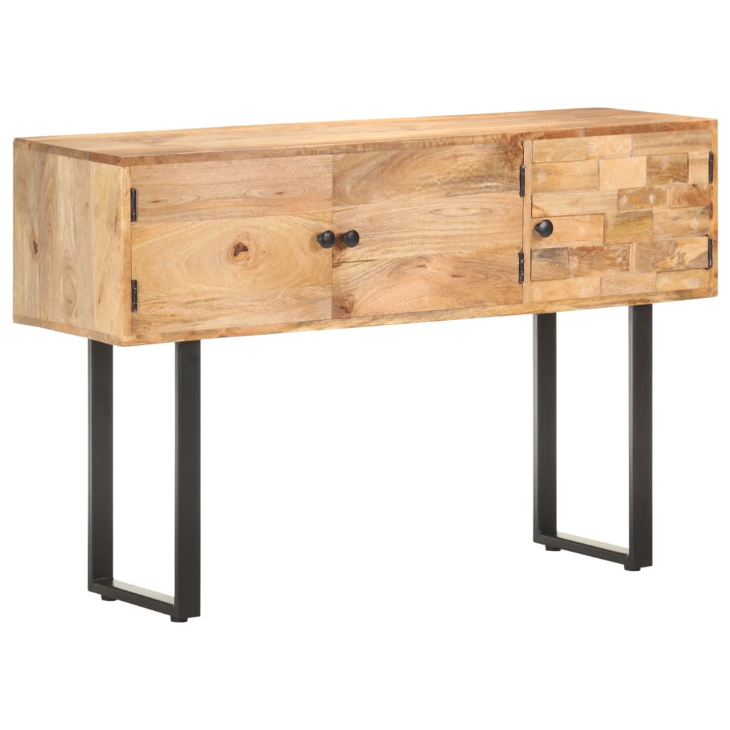 Dressoir 116X35X75 Cm Massief Mangohout Donkergrijs