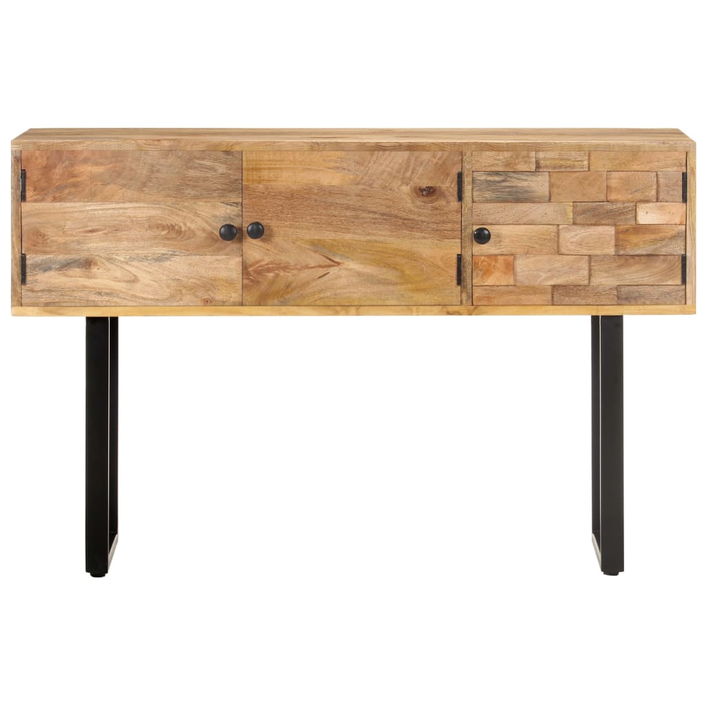 Dressoir 116X35X75 Cm Massief Mangohout Donkergrijs