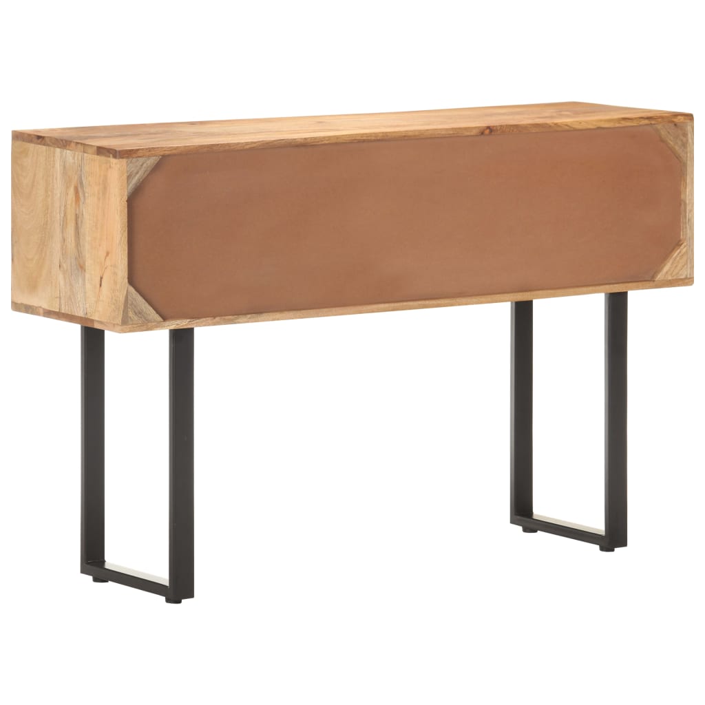 Dressoir 116X35X75 Cm Massief Mangohout Donkergrijs