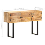 Dressoir 116X35X75 Cm Massief Mangohout Donkergrijs