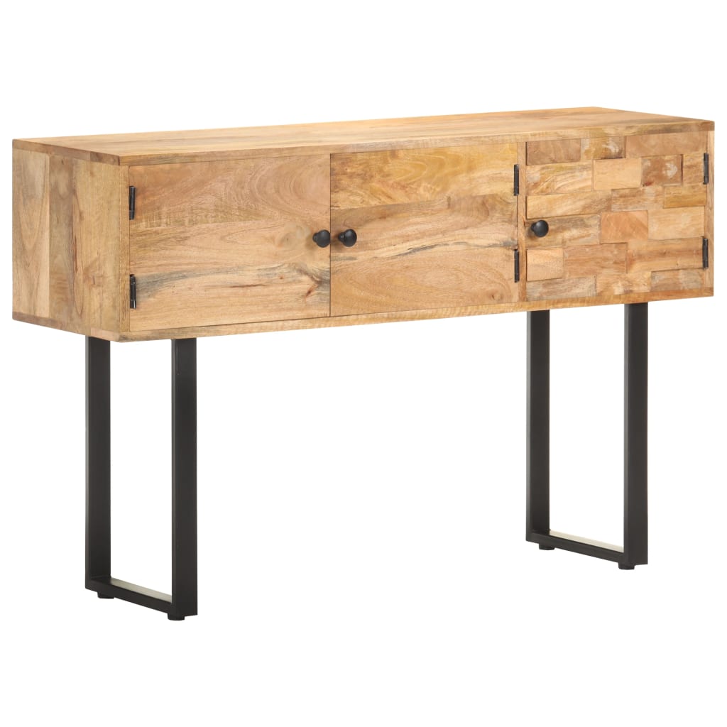 Dressoir 116X35X75 Cm Massief Mangohout Donkergrijs