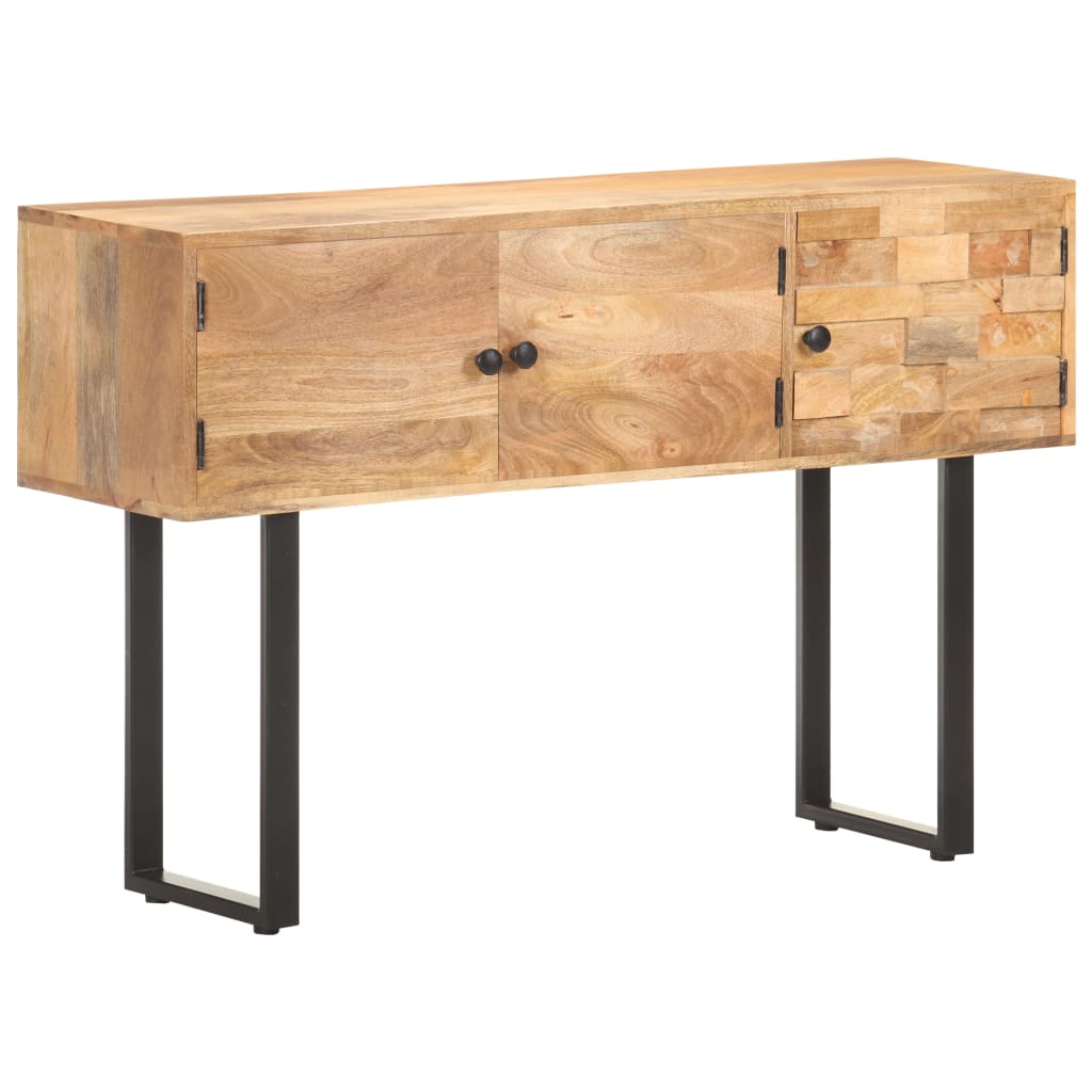 Dressoir 116X35X75 Cm Massief Mangohout Donkergrijs