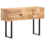 Dressoir 116X35X75 Cm Massief Mangohout Donkergrijs
