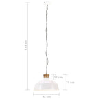Hanglamp Industrieel E27 42 Cm Wit