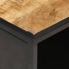 Salontafel Met Bewerkte Deur 90X55X36 Cm Ruw Mangohout
