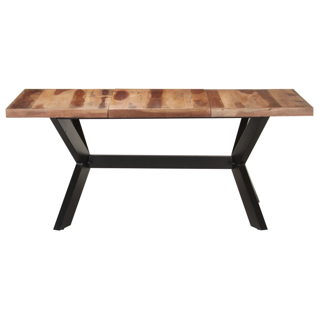 Eettafel Massief Hout Met Honingkleurige Afwerking