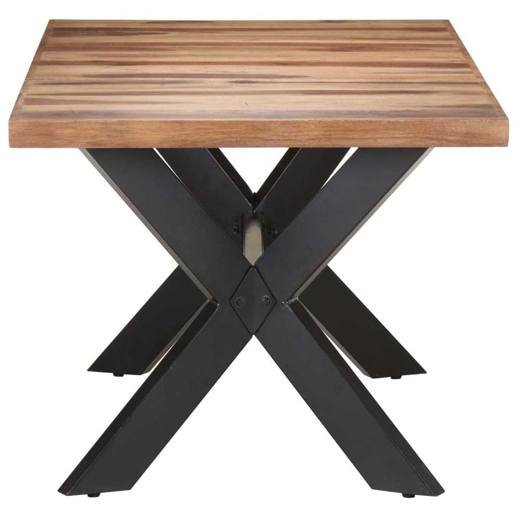 Eettafel Massief Hout Met Honingkleurige Afwerking