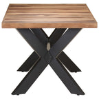 Eettafel Massief Hout Met Honingkleurige Afwerking