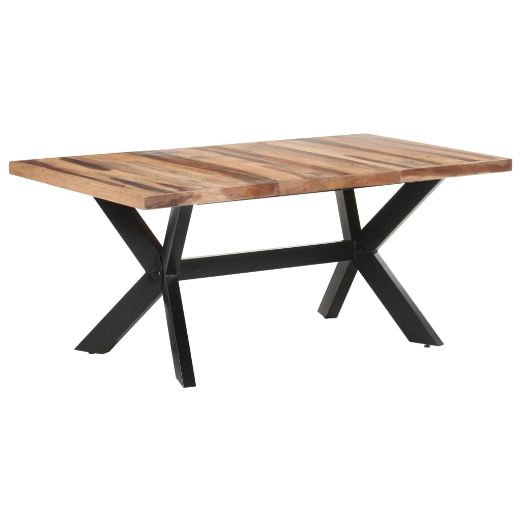 Eettafel Massief Hout Met Honingkleurige Afwerking