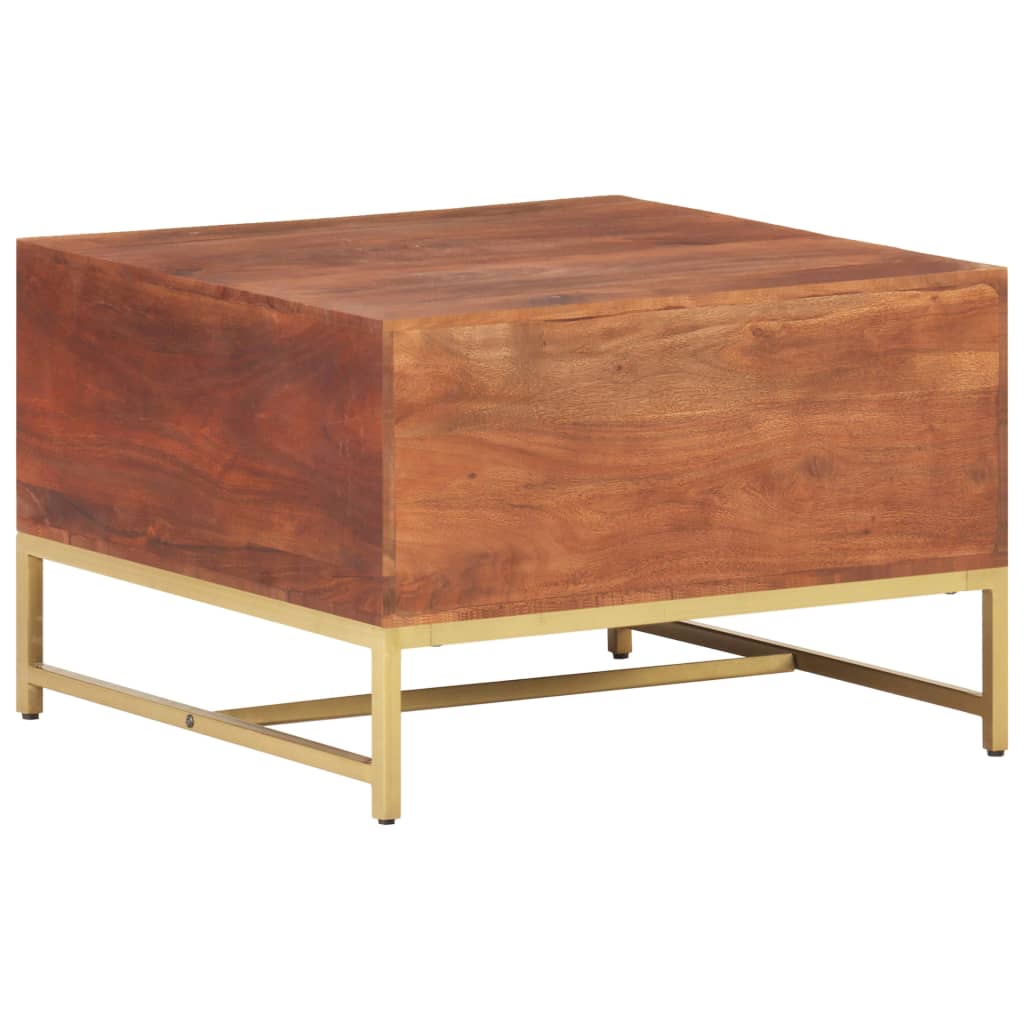Salontafel 67X67X45 Cm Massief Mangohout Honingbruin