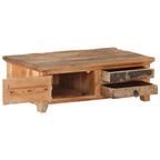 Salontafel 90X50X31 Cm Massief Gerecycled Hout Zwart