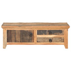 Salontafel 90X50X31 Cm Massief Gerecycled Hout Zwart