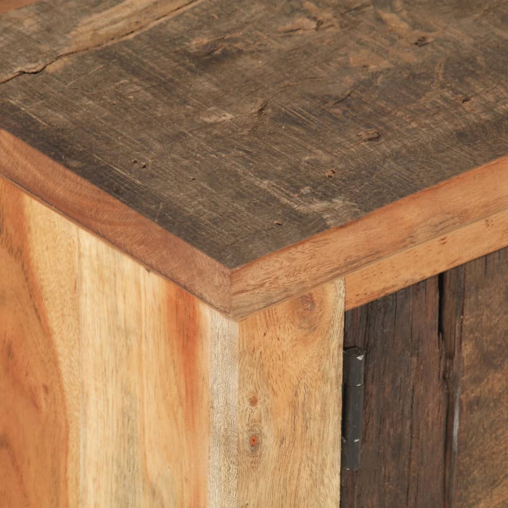 Salontafel 90X50X31 Cm Massief Gerecycled Hout Zwart