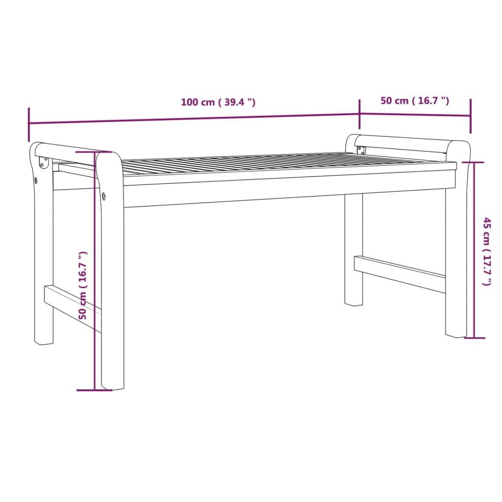 Salontafel 100X50X50 Cm Massief Acaciahout
