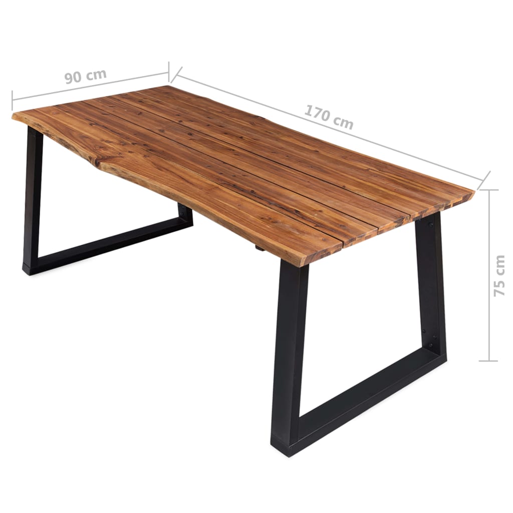 Eettafel 170X90X75 Cm Massief Acaciahout