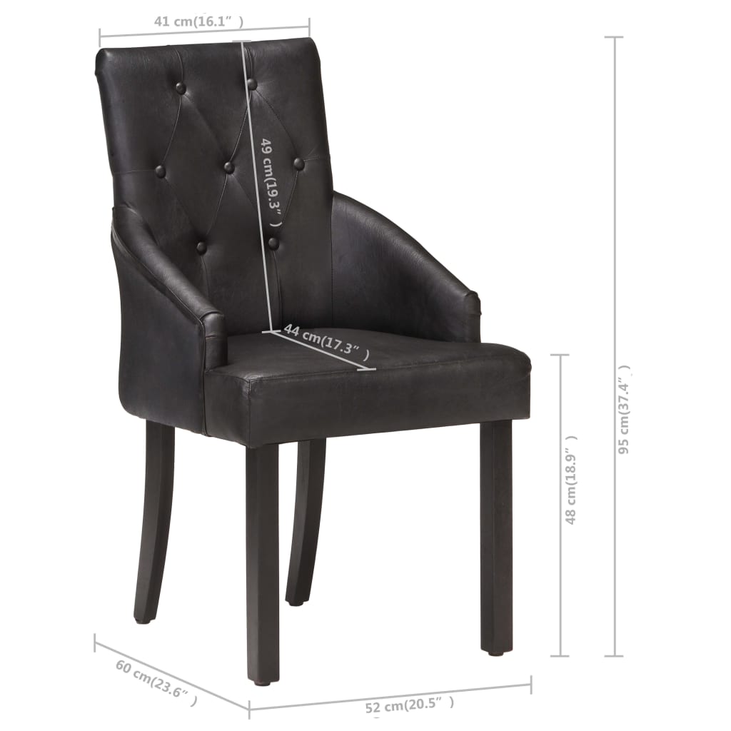 Eetkamerstoelen Echt Geitenleer