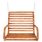 Schommelbank 126X63X92 Cm Gebogen Hout Met Teakafwerking