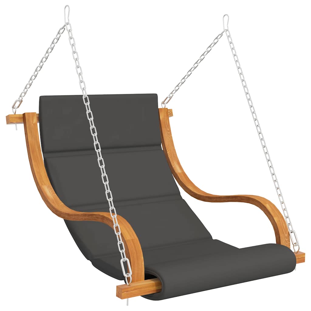 Schommelstoel Zonder Schommelframe Met Kussen Gebogen Hout