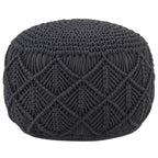 Poef Macramé Handgemaakt 45X30 Cm Katoen