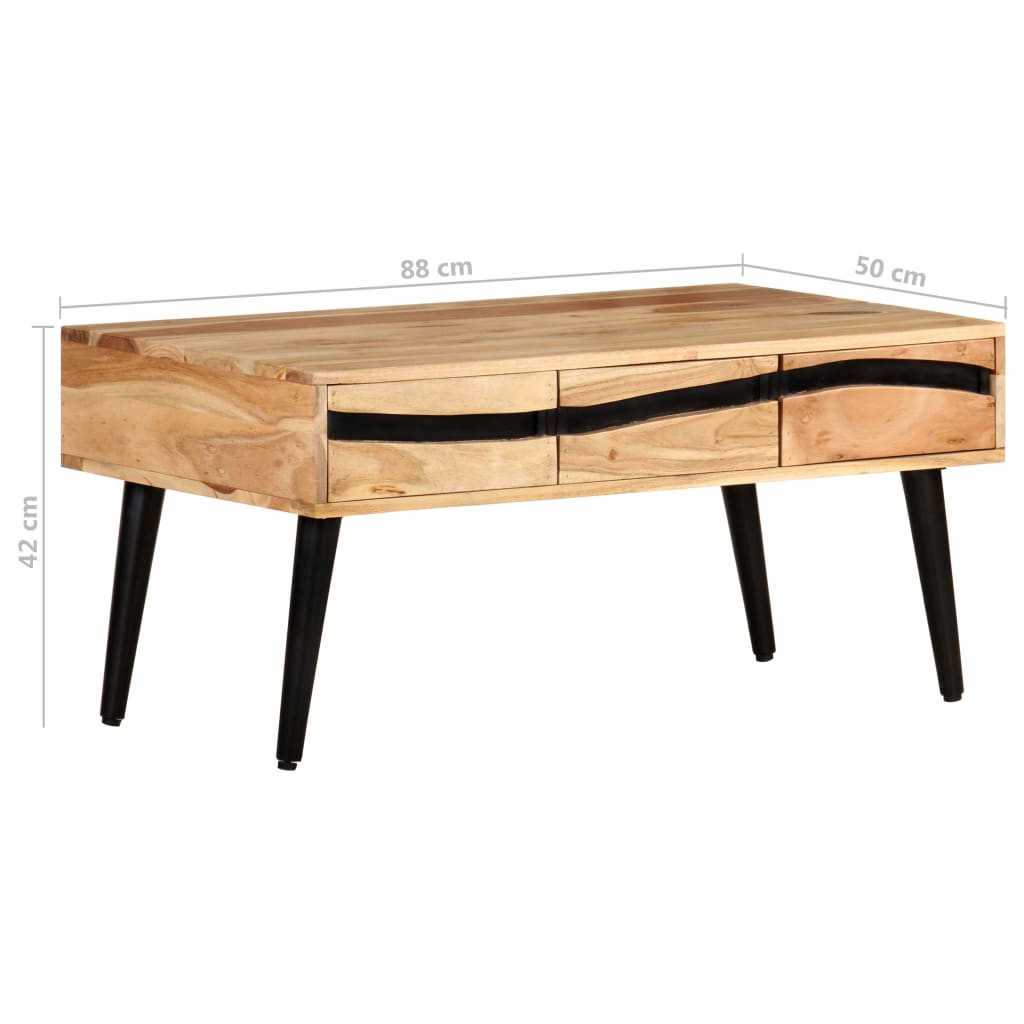 Salontafel 88X50X42 Cm Massief Acaciahout