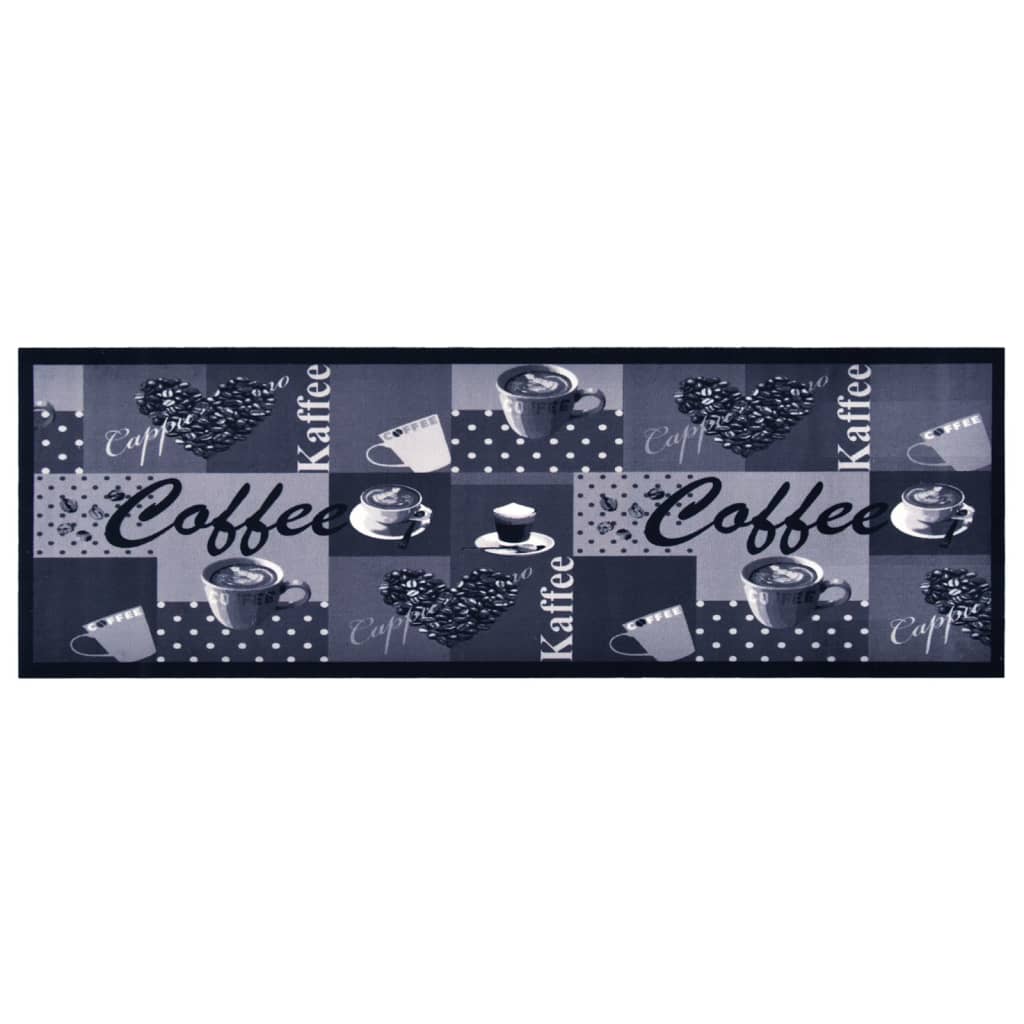 Keukenmat Wasbaar Coffee Koffiekleurig En Blauw
