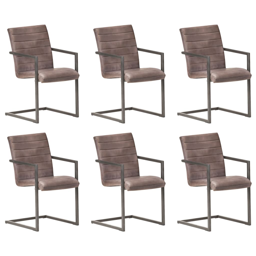 Eetkamerstoelen Echt Leer Bruin