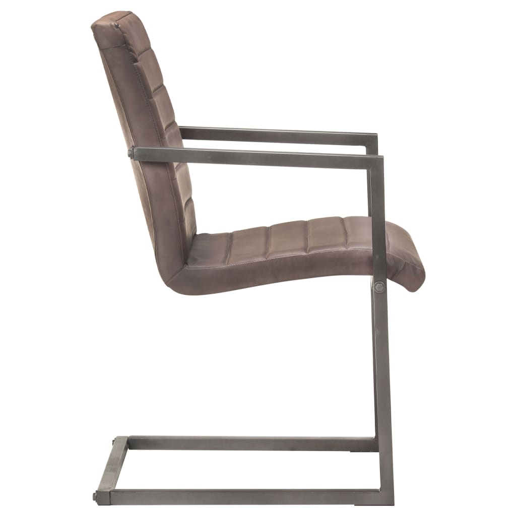 Eetkamerstoelen Echt Leer Bruin