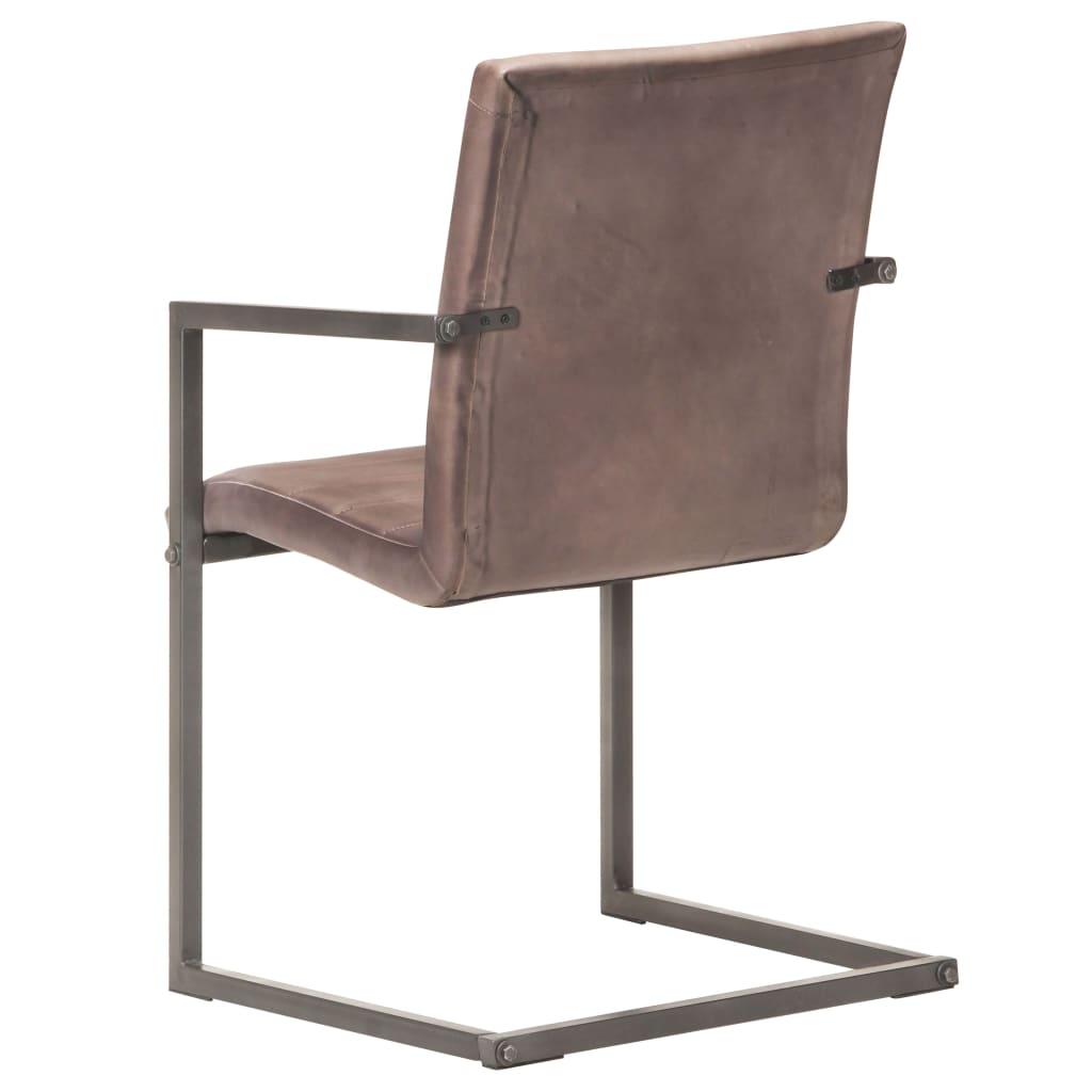 Eetkamerstoelen Echt Leer Bruin