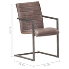 Eetkamerstoelen Echt Leer Bruin