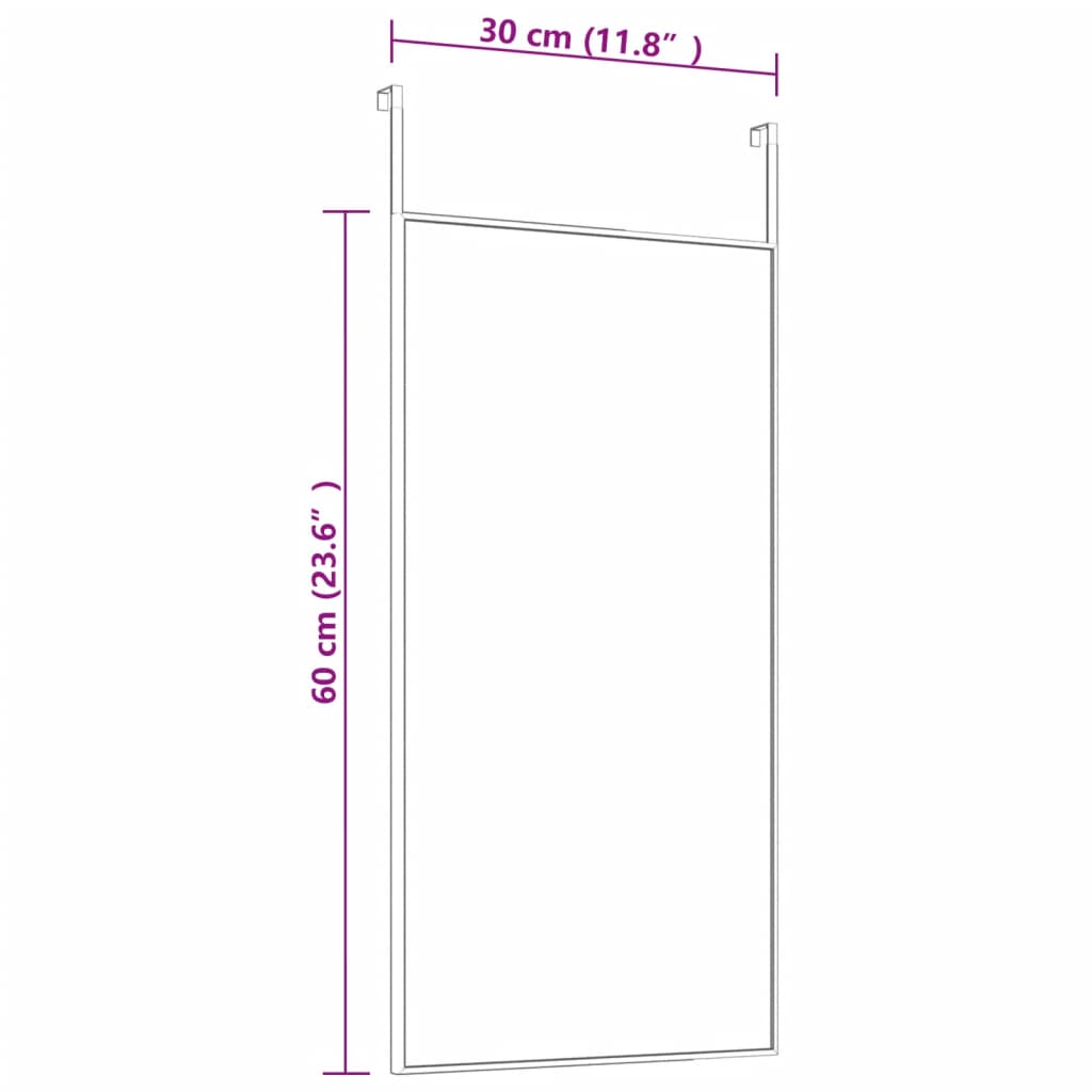 Deurspiegel Glas En Aluminium Kleurig