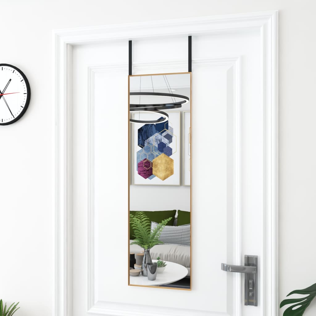 Deurspiegel Glas En Aluminium Kleurig